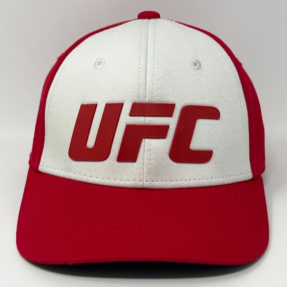 UFC Hat Baseball Cap MMA Mixed Martial Arts Official Product Red Flex Fitted S-M